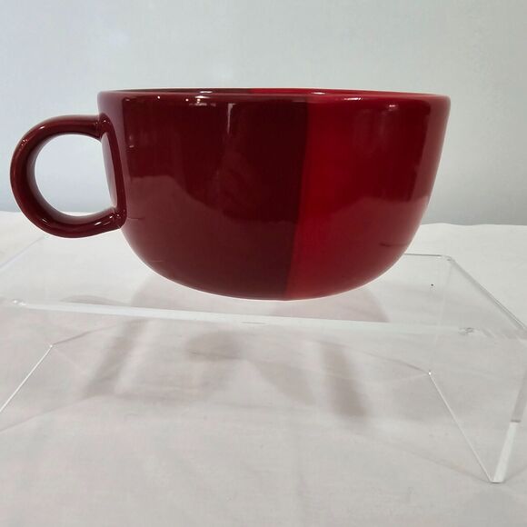 Starbucks Mug 2021 Ceramic Coffee Cup Handle Red Two Tone 16 oz / 5" x 3" - Picture 6 of 7